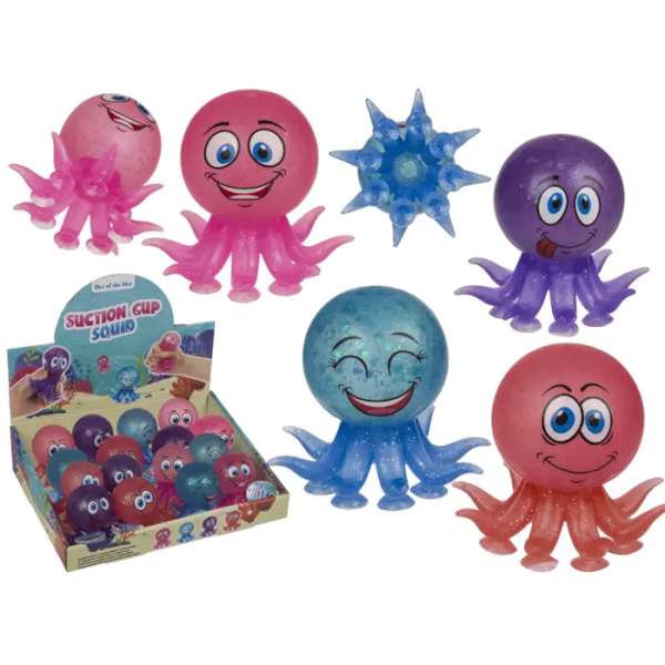 🐙 Antistress blæksprutte med sugekopper