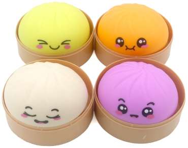 Squishy dumpling ensfarvet - Kawaii