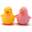 Squishy and i gul og pink med blød slow rise effekt – sød squishy fidget til sansestimulering, stressreduktion, koncentration og uro i hænderne.

