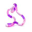 Purple Haze Tangle® Jr. Textured foldet ud med drejelige led og forskellige taktile overflader.