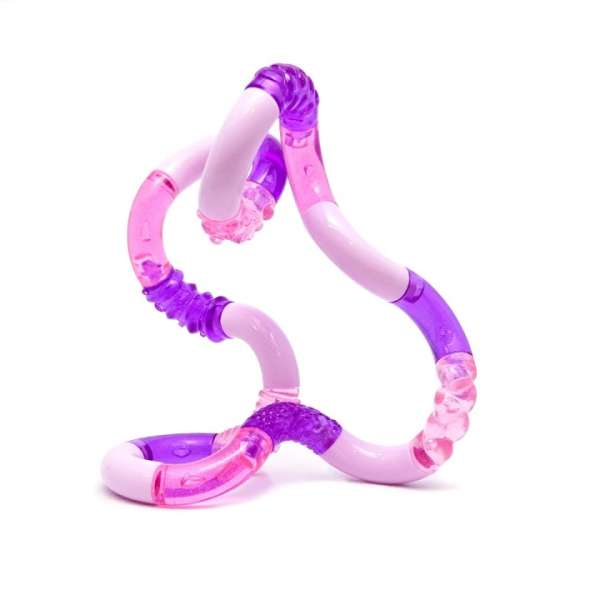 Purple Haze Tangle® Jr. Textured foldet ud med drejelige led og forskellige taktile overflader.