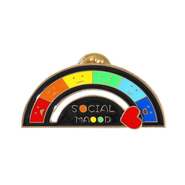 My Social Mood Pin – 6-trins humørskala