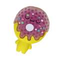 Squishy Sweets donut med lyserød glasur og farverigt krymmel – blød slow-rise squishy til taktil stimulering, afslapning og sanselig leg.