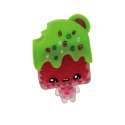 Squishy Sweets Vandmelon-ispind med grøn glasur og jordbærdesign – blød squishy fidget til sansestimulering, fokus og stressreduktion.

