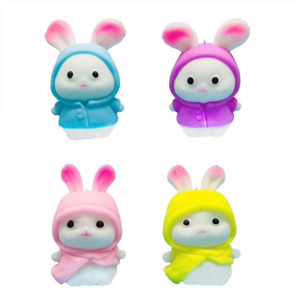Squishy kawaii kanin med hoodie