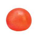 Orange Maltose squeeze antistressbold med let transparent og skinnende overflade.

