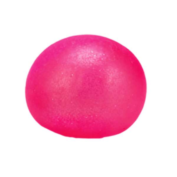 Pink Maltose squeeze antistressbold med blød, klembar og let skinnende overflade.

