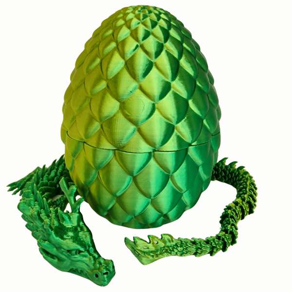 3D fidgetdrage med æg