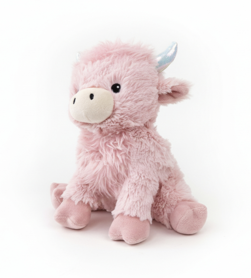 Sansebamse Warmies® lyserød højlandsko