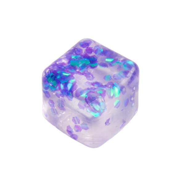 Squishy Glitter Cube