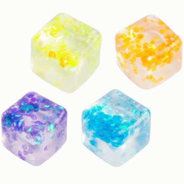 Squishy Glitter Cube