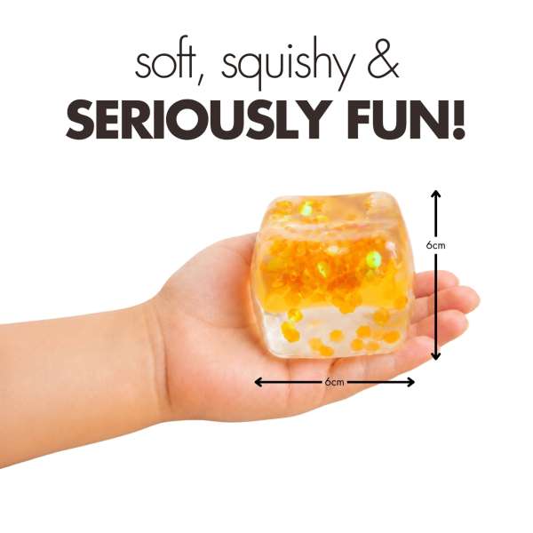 Squishy Glitter Cube