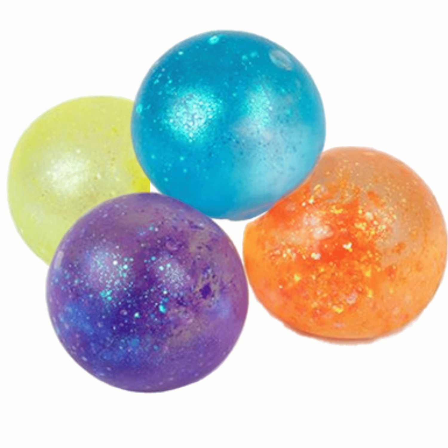 Glitter Squishy Ball - farve Blå